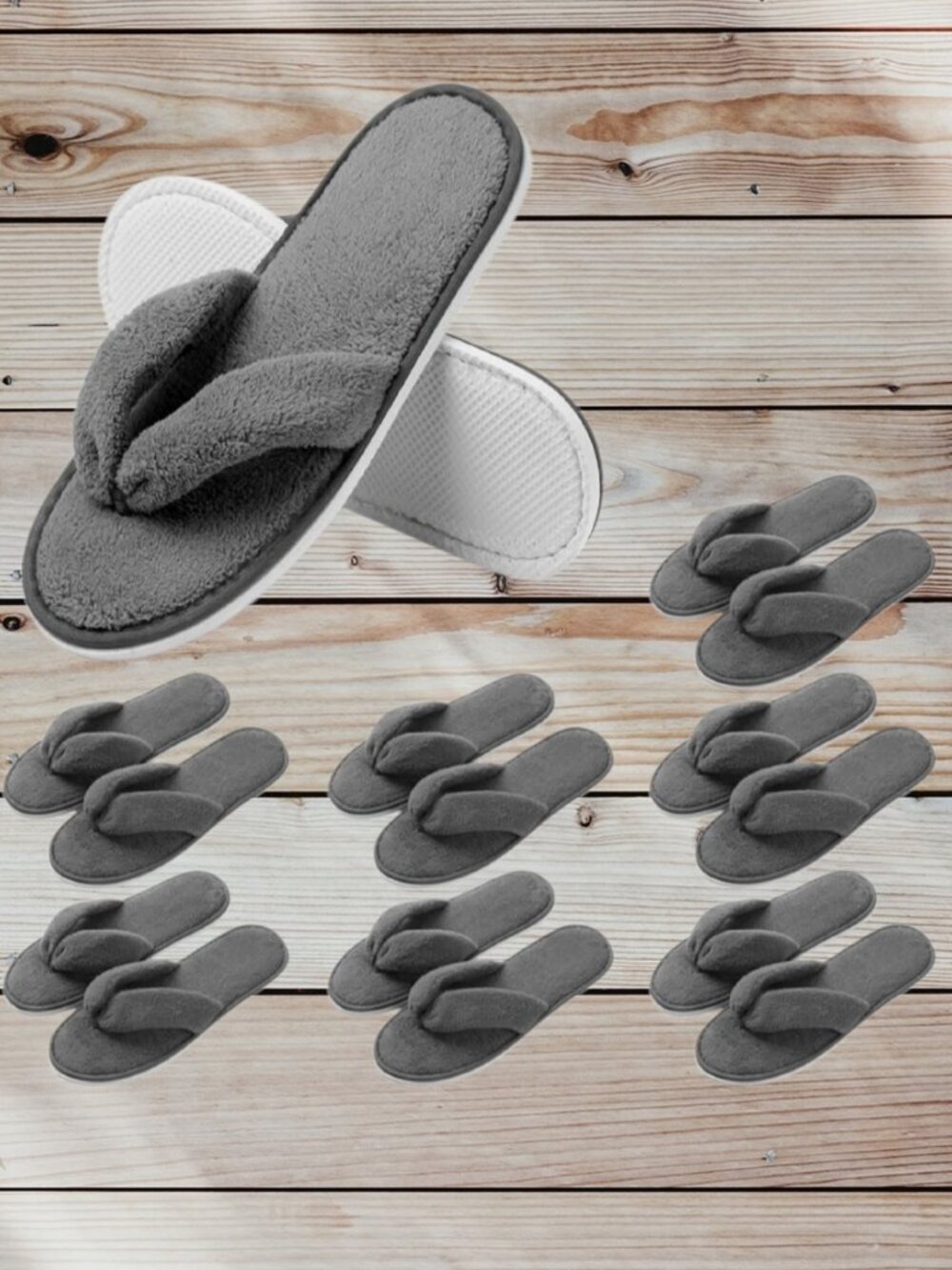 8 Pairs - Guest Slippers - Travel - Salon - Spa - Hotel Flip Flop Japanese Style